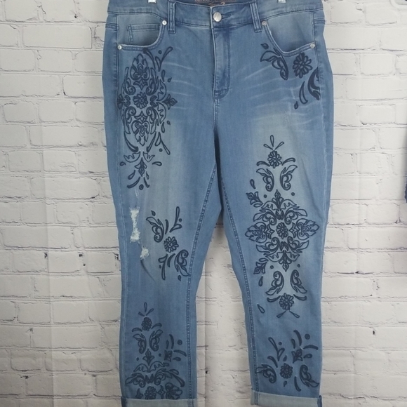 Melissa McCarthy Seven7 Denim - Seven 7 Melissa McCarthy embroidered jeans size 18